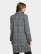 Two Button Check Design Coat - Black & White