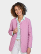 Diamond Quilted Collarless Jacket - Mauve