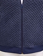 Mock Quilt Jersey Zip Jacket - Navy