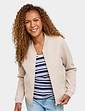 Mock Quilt Jersey Zip Jacket - Putty