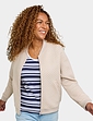 Mock Quilt Jersey Zip Jacket - Putty