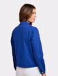 Stretch Cotton Western Style Jacket - Cobalt