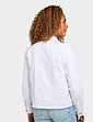 Stretch Cotton Western Style Jacket - White