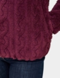 Cable Design Supersoft Fleece Jacket - Burgundy