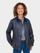 Wax Effect Fleece Lined Jacket - Navy