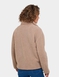 Teddy Fleece Jacket with Faux Leather Trim - Natural