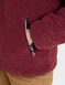 Teddy Fleece Jacket with Faux Leather Trim - Wine