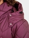 Long Quilted Water Resistant Coat - Burgundy