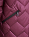 Long Quilted Water Resistant Coat - Burgundy