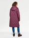 Long Quilted Water Resistant Coat - Burgundy