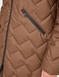 Long Quilted Water Resistant Coat - Chocolate
