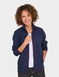 Contrast Trim Fleece Leisure Jacket - Navy