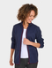 Contrast Trim Fleece Leisure Jacket - Navy