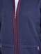 Contrast Trim Fleece Leisure Jacket - Navy