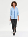 Contrast Trim Fleece Leisure Jacket - Pale Blue