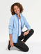 Contrast Trim Fleece Leisure Jacket - Pale Blue