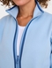 Contrast Trim Fleece Leisure Jacket - Pale Blue