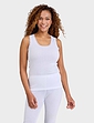 Heatguard Pointelle Thermal Sleeveless Vest - White