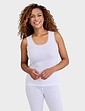 Heatguard Pointelle Thermal Sleeveless Vest - White