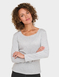 Heatguard Pointelle Grey Marl Long Sleeve Vest - Grey Marl