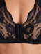 Cotton Lace Front Fastening Magic Bra - Black