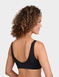Cotton Lace Front Fastening Magic Bra - Black