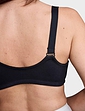 Cotton Rich Wide Strap Front Fastening Bra - Black