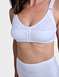 Cotton Rich Wide Strap Front Fastening Bra - White