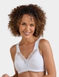 Marlon Front Fastening Full Back Support Bra - White