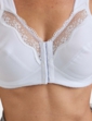 Marlon Front Fastening Full Back Support Bra - White