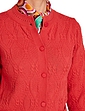 Cable and Diamond Design Cardigan - Coral