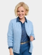 Cable and Diamond Design Cardigan - Hydrangea