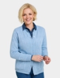 Cable and Diamond Design Cardigan - Hydrangea
