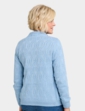 Cable and Diamond Design Cardigan - Hydrangea