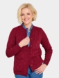 Cable and Diamond Design Cardigan - Wine