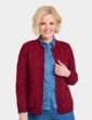 Cable and Diamond Design Cardigan - Wine