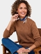 Cable and Diamond Design Jumper - Chestnut
