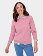 Cable and Diamond Design Jumper - Dusky Pink