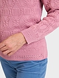 Cable and Diamond Design Jumper - Dusky Pink