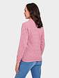 Cable and Diamond Design Jumper - Dusky Pink