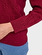 Cable and Diamond Design Jumper - Wine