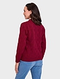 Cable and Diamond Design Jumper - Wine