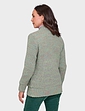 Fleece Lined Zip Cardigan - Sage