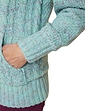 Ladies Borg Fleece Lined Zip Cardigan - Soft Turquoise