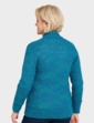 Borg Fleece Lined Zip Cardigan - Teal