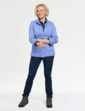 Fleece Lined Zip Cardigan - Blue