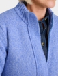 Fleece Lined Zip Cardigan - Blue