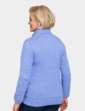 Fleece Lined Zip Cardigan - Blue