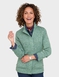 Fleece Lined Zip Cardigan - Green