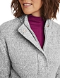 Fleece Lined Zip Cardigan - Grey Marl